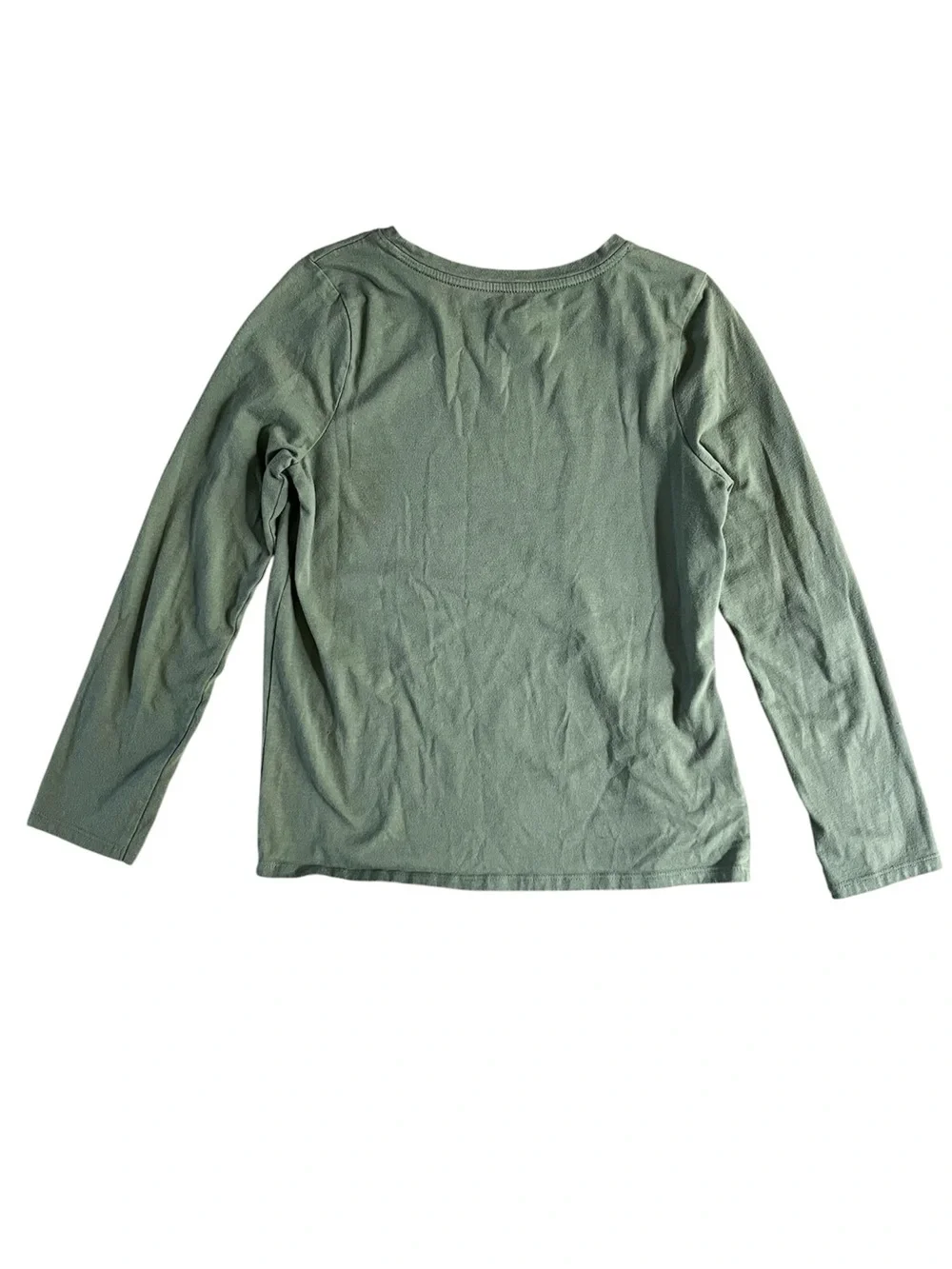 Cat & Jack Sage Green Long-Sleeve Tee with Gold Floral Print